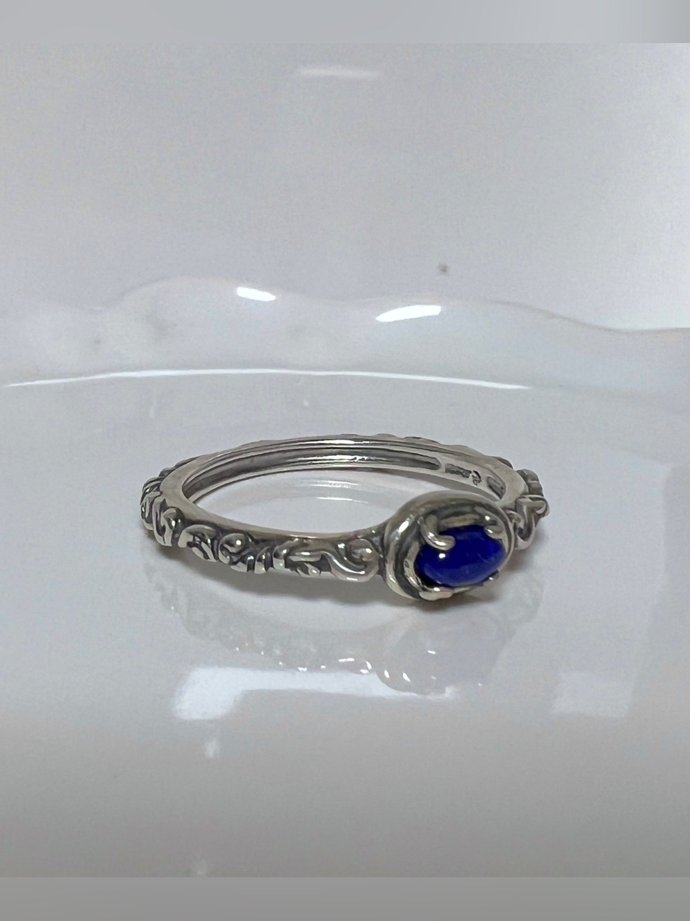 Carolyn Pollack Southwestern Sterling Silver Lapis Gemstone Ring size 9.25 - Picture 4 of 7
